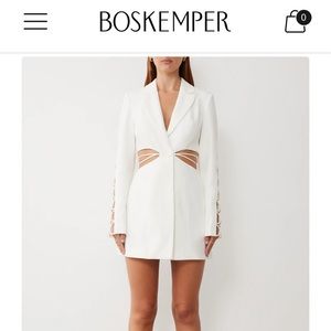 NWT White Boskemper Bea Blazer Dress